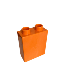 Lego Duplo kostka oranžová 1x2x2